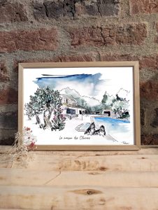 Portrait de maison à l’aquarelle réalisé par Florence Fontaine à Douai